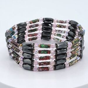 Long Magnetic Cloisonne Wrap Bracelet #2561